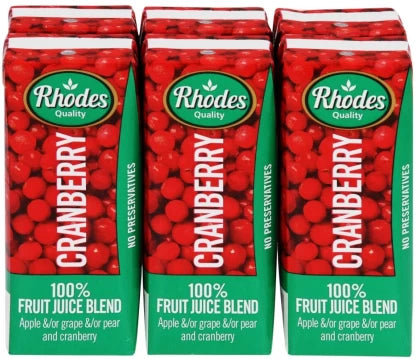 Rhodes Cranberry Nectar (6 x 200ml Juice Boxes)