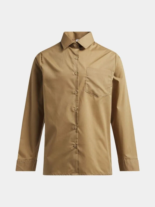 Long Sleeve Colour School Shirt (Khaki, Blue,yellow)