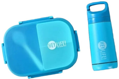 Lunch Box & Water/juice Bottle Set (3 Compartments, 900ml + 350ml)