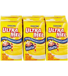 Danone Ultramel Custard Vanilla 6 × 125 ml: