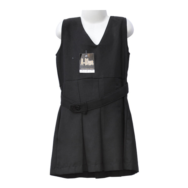 Girls’ Black/Grey School Dungarees – Classic Fit